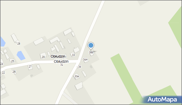 Obłudzin, Obłudzin, 34b, mapa Obłudzin