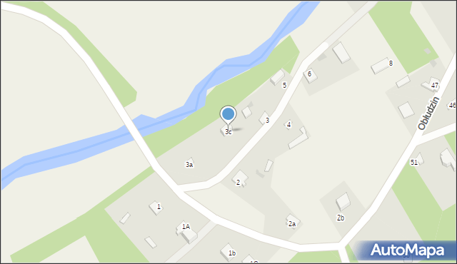 Obłudzin, Obłudzin, 3c, mapa Obłudzin