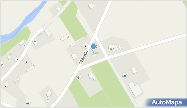 Obłudzin, Obłudzin, 46, mapa Obłudzin