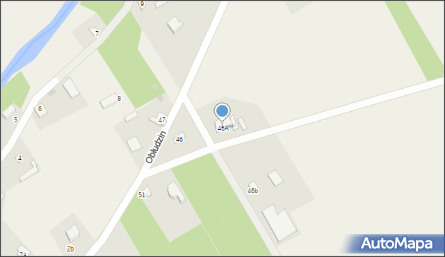 Obłudzin, Obłudzin, 46A, mapa Obłudzin