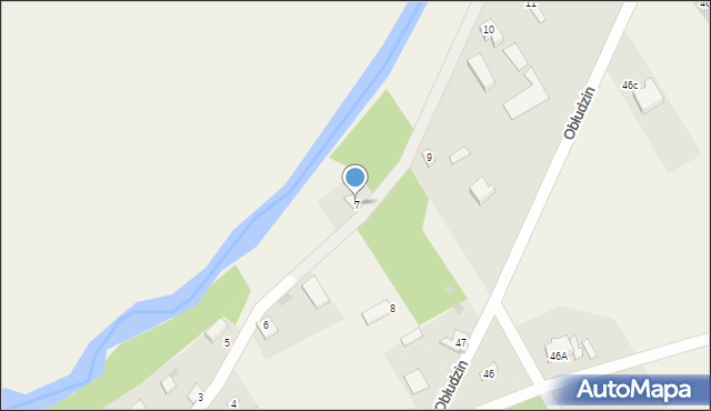 Obłudzin, Obłudzin, 7, mapa Obłudzin
