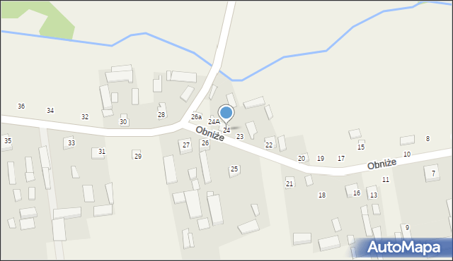 Obniże, Obniże, 24, mapa Obniże