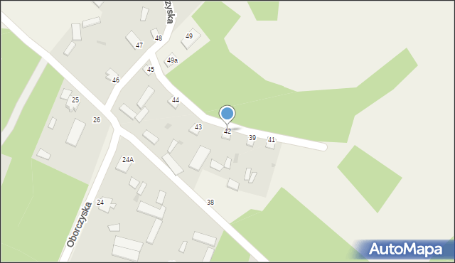 Oborczyska, Oborczyska, 42, mapa Oborczyska