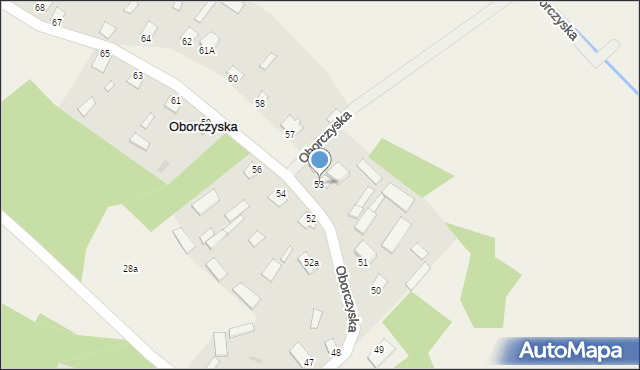 Oborczyska, Oborczyska, 53, mapa Oborczyska