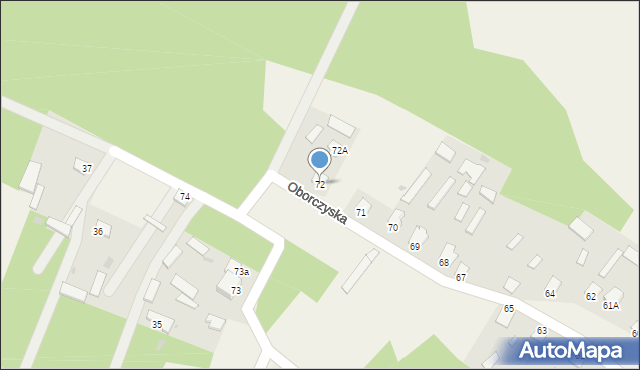 Oborczyska, Oborczyska, 72, mapa Oborczyska