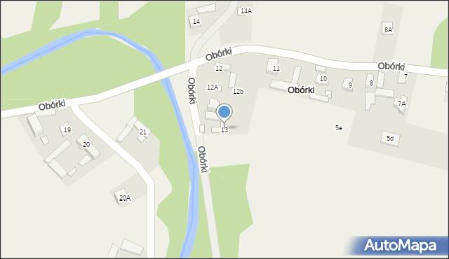Obórki, Obórki, 13, mapa Obórki