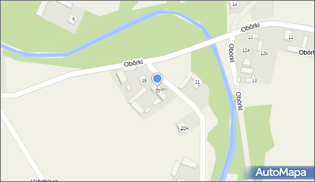 Obórki, Obórki, 20, mapa Obórki