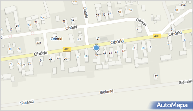 Obórki, Obórki, 16, mapa Obórki