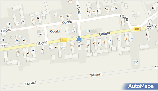 Obórki, Obórki, 18, mapa Obórki