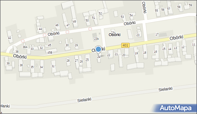 Obórki, Obórki, 24, mapa Obórki