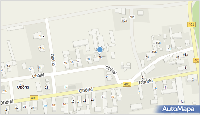 Obórki, Obórki, 59, mapa Obórki