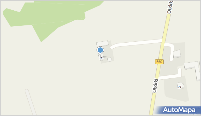 Obórki, Obórki, 16, mapa Obórki