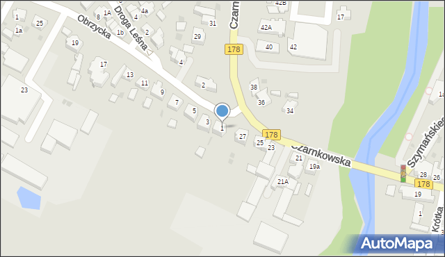 Oborniki, Obrzycka, 1, mapa Oborniki