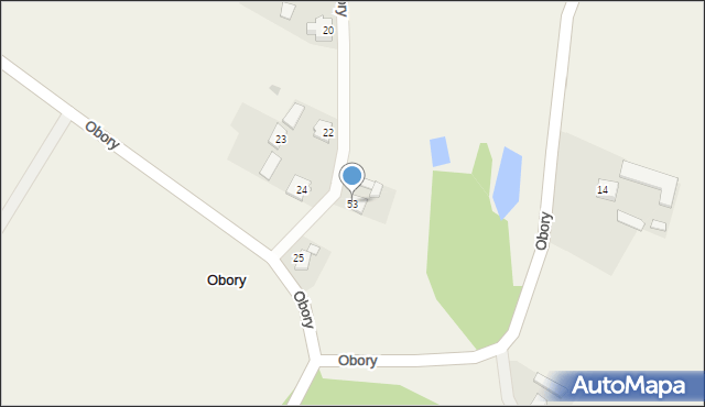Obory, Obory, 53, mapa Obory