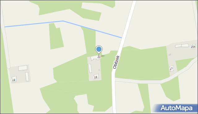 Obózek, Obózek, 21, mapa Obózek