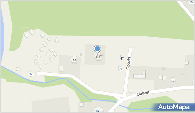 Obozin, Obozin, 34a, mapa Obozin