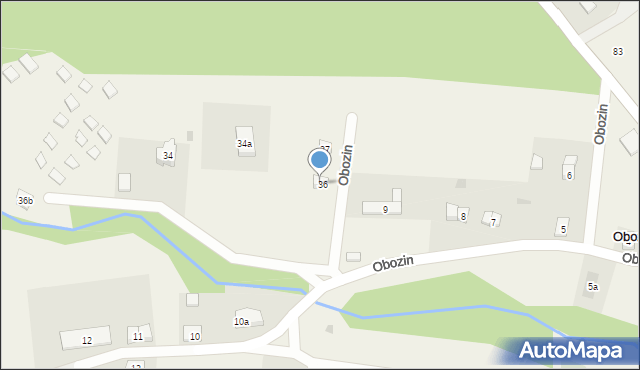 Obozin, Obozin, 9c, mapa Obozin