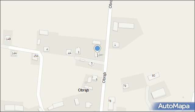 Obrąb, Obrąb, 2, mapa Obrąb