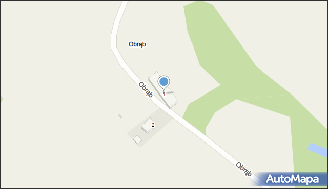 Obrąb, Obrąb, 1, mapa Obrąb