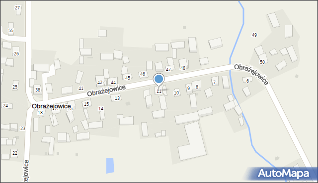 Obrażejowice, Obrażejowice, 11, mapa Obrażejowice