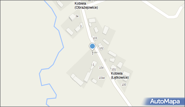 Obrażejowice, Obrażejowice, 2, mapa Obrażejowice