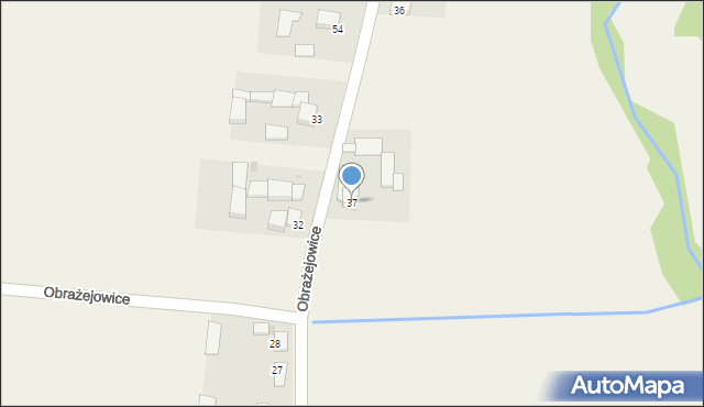 Obrażejowice, Obrażejowice, 37, mapa Obrażejowice