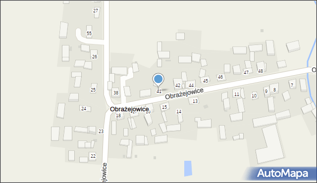 Obrażejowice, Obrażejowice, 41, mapa Obrażejowice