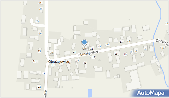 Obrażejowice, Obrażejowice, 42, mapa Obrażejowice