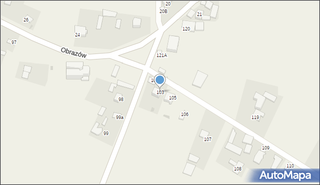 Obrazów, Obrazów, 103, mapa Obrazów