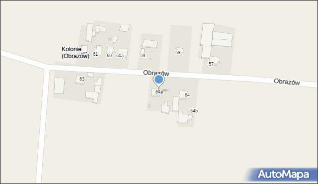 Obrazów, Obrazów, 64a, mapa Obrazów