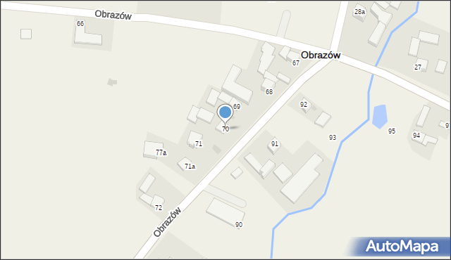 Obrazów, Obrazów, 70, mapa Obrazów