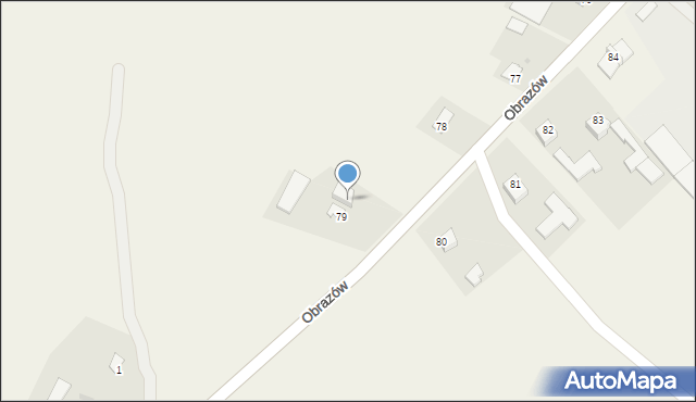 Obrazów, Obrazów, 79a, mapa Obrazów
