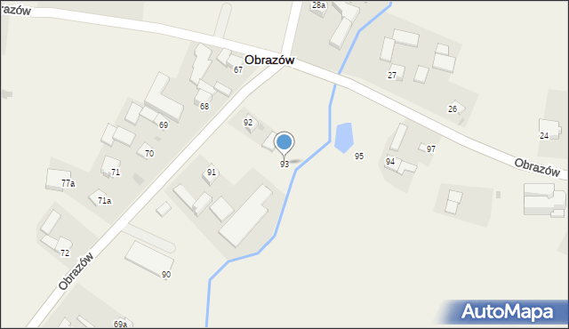 Obrazów, Obrazów, 93, mapa Obrazów