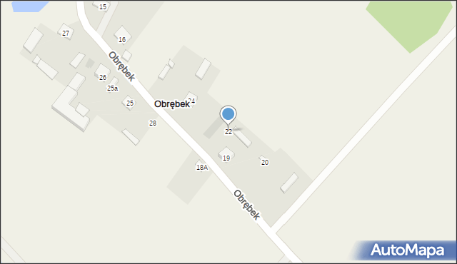 Obrębek, Obrębek, 22, mapa Obrębek