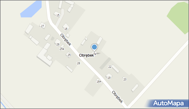 Obrębek, Obrębek, 24, mapa Obrębek