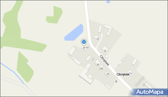 Obrębek, Obrębek, 27, mapa Obrębek