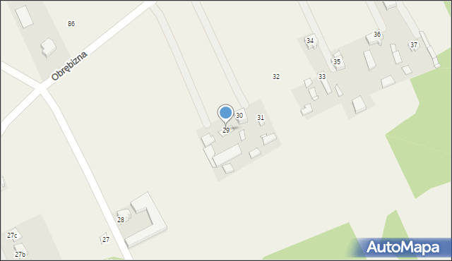 Obrębizna, Obrębizna, 29, mapa Obrębizna