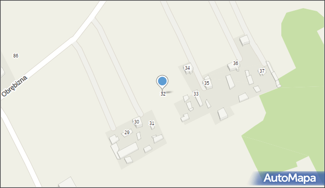 Obrębizna, Obrębizna, 32, mapa Obrębizna