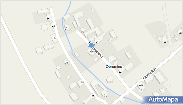 Obromino, Obromino, 30, mapa Obromino