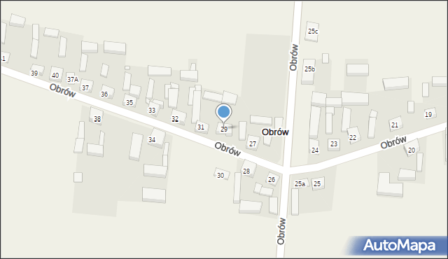 Obrów, Obrów, 29, mapa Obrów