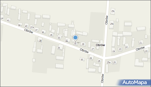 Obrów, Obrów, 31, mapa Obrów