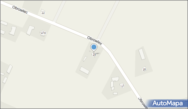 Obrowiec, Obrowiec, 19, mapa Obrowiec