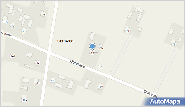 Obrowiec, Obrowiec, 23, mapa Obrowiec