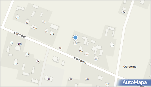 Obrowiec, Obrowiec, 28, mapa Obrowiec
