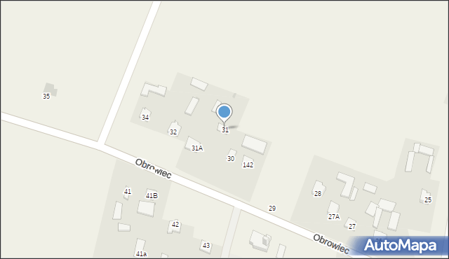 Obrowiec, Obrowiec, 31, mapa Obrowiec