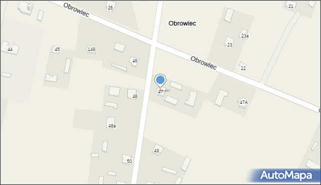 Obrowiec, Obrowiec, 47, mapa Obrowiec