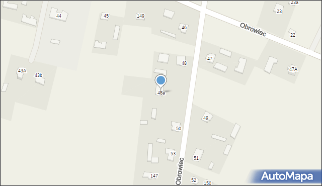 Obrowiec, Obrowiec, 48a, mapa Obrowiec