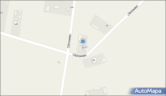 Obrowiec, Obrowiec, 93, mapa Obrowiec