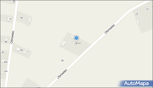 Obrowiec, Obrowiec, 97, mapa Obrowiec