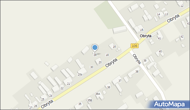 Obryta, Obryta, 19, mapa Obryta